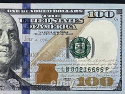 Cent Dollars Bill, Fancy Note, Quadruple 6's, Indice Très Cool De 97,4