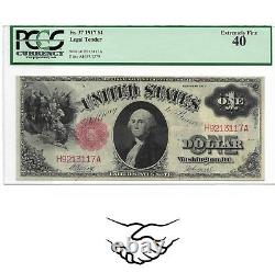 Certifié Pcgs 1917 États-unis Note D'un Dollar