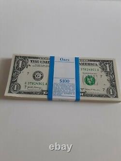 Chicago Frn Full Stack (100 Bills) $1 One Dollar Bill Series 2017a Rare J5
