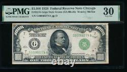 Convertissez ce titre en français : Billet de 1000 dollars de Chicago AC 1928 PMG 30 commentaire.