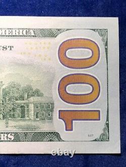 Crisp 100 $ Bill Star Note One Cent Dollar Series 2009 Une Série # Ll19060607