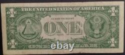 Erreur $1 1957 Désaligner Billet d'un dollar Sceau bleu Seulement 3 chiffres T 76771171 A