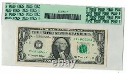 Erreur de 1 dollar de 1995 Fr. 19221-f Billet de la Réserve fédérale. Numéro de série fantaisie