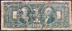 Etats-unis 1896 Billet De Banque 1 Dollar Grand Size Silver Certificate Schein Us One #19853