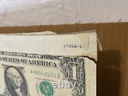Feuille non coupée non circulée de 32 billets de 1 dollar de Boston, Massachusetts en 1981