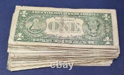 LOT de 100x Billets d'un dollar de 1963 B BARR NOTES $1 Billets de la Réserve Fédérale #55205