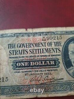 Le Gouvernement Des Détroits Règle Un Billet De Banque D'un Dollar