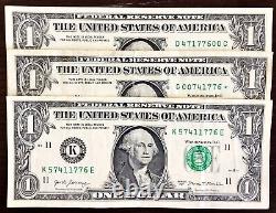 NOTE DU JOUR DE L'INDÉPENDANCE 4 JUILLET 1776 SAINT GRAAL Billet d'un dollar avec un numéro de série fantaisiste