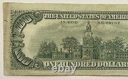 Nice 1966-a $100 One Hundred Dollar Sceau Rouge États-unis Note 1966 A Wow