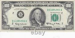 Nous 1963 Un Billet D'une Centaine De Dollars De La New York Federal Bank (excellent)