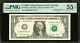 Numéro De Série 1 Dollar 2009 Pmg 55 $1 Billet De La Réserve Fédérale De Chicago #1 Rare