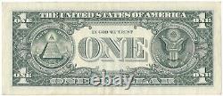 Numéro de série Billet d'un dollar de réserve de la Réserve fédérale américaine 2017a de Fantaisie d'Erreur Une Étoile
