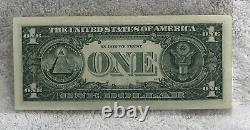 Numéro de série du billet d'un dollar américain Fantaisie Star One 2017 1,00 USD