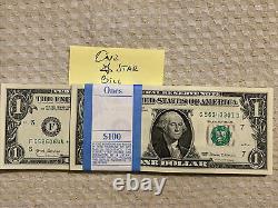 One Stack Of 2017 One Dollar $1 Notes Cu Bep Pack From Brick With Star Bill