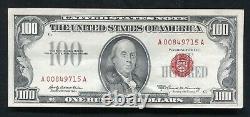 P. 1551 1966-a $100 One Hundred Dollars Legal Tender États-unis Note Au