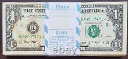 Pack complet de 100 billets d'un dollar consécutifs STAR NOTES 2003 NON CIRCULÉS #66607