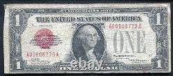 Père. 1500 1928 $ 1 Dollar Sceau Rouge Appel D'offres Légal États-unis Note