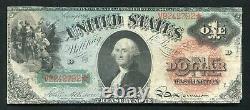 Père. 18 1869 $ 1 Dollar Rainbow Legal Tender États-unis Note Très Fine