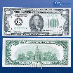 Père. 2155-g 1934c 100 $ Cent Dollars Note De La Réserve Fédérale, Frn Chicago, Vf+
