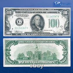Père. 2155-g 1934c 100 $ Cent Dollars Note De La Réserve Fédérale, Frn Chicago, Vf