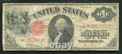 Père. 39 1917 $ 1 Dollar Star Legal Tender États-unis Note
