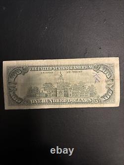 Petit billet de 100 $ (billet de cent dollars) série 1985