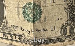RARE 1963 Un billet de 1 dollar spécial en circulation Dallas, TX Réserve fédérale FC