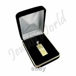 Real 10k Solid Yellow Gold $100 One Hundred Dollar Bill Currency Charm Pendentif