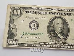 Série 1950-B billet de 100 $ Erreur de découpe Vintage Currency