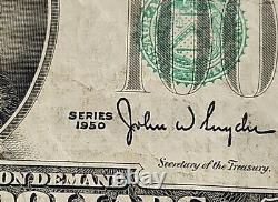 Série 1950-B billet de 100 $ Erreur de découpe Vintage Currency