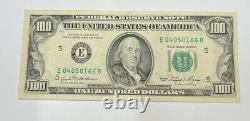 Série 1981 Billet de cent dollars américains $100 Richmond E 04050166 B petit visage