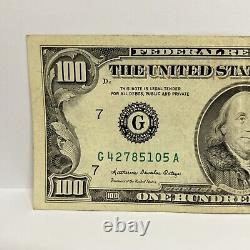 Série 1985 Billet de cent dollars américains $100 Chicago G 42785105 A