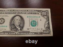 Série 1988 Bill D'une Centaine De Dollars Us 100 $ New York B 55462044 B Crisp