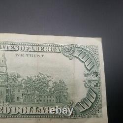 Série 1988 Billet de cent dollars américains $100 avec numéro spécial A 02002801 A