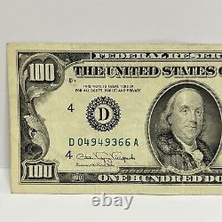 Série 1990 Billet de cent dollars américain $100 Cleveland D 04949366 A