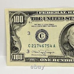 Série 1990 Billet de cent dollars américains $100 Philadelphie C 21746754 A