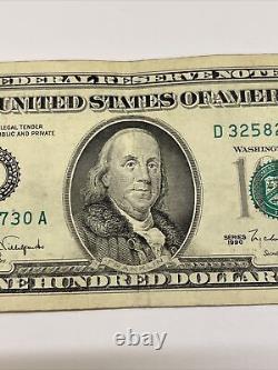 Série 1990 Projet De Loi De Cent Dollars Des États-unis 100 $ Cleveland D 32582730 A