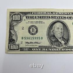 Série 1993 Billet de cent dollars américains 100 $ New York B 59615995 B petit visage