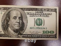 Série 1996 Bill De 100 Dollars Us 100 $ New York Ab 51958904 G