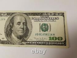 Série 1996 Bill Note De Cent Dollars Us 100 $ New York Ab 81858116 H