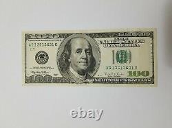 Série 1996 Billet de cent dollars américains $100 Chicago AG 13613631 C