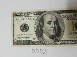 Série 1996 Billet de cent dollars américains $100 Chicago AG 13613631 C