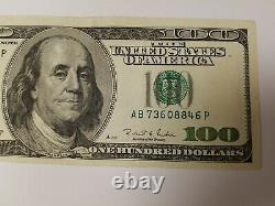 Série 1996 Billet de cent dollars américains $100 New York AB 73608846 P