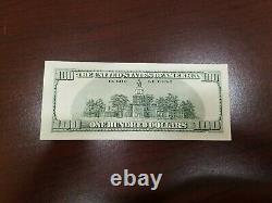 Série 2001 Bill Note De Cent Dollars Des États-unis 100 $ New York Cb 53628914 A