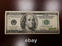 Série 2003 Un billet de cent dollars américains $100 Atlanta FF 58679240 B