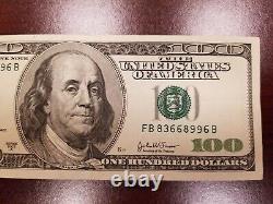 Série 2003 Un billet de cent dollars américains $100 New York FB 83668996 B