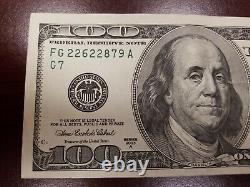 Série 2003 d'un billet de cent dollars américains $100 de Chicago FG 22622879 A