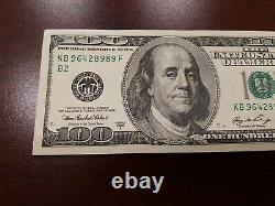 Série 2006 A Us One Cent Dollar Bill Note 100 $ New York Kb 96428989 F