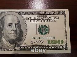 Série 2006 Bill D'une Centaine De Dollars Américains 100 $ Boston Ha 24392229 B