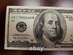 Série 2006 Bill De Cent Dollars Us $100 New York Kb 17982468 M Croustillant